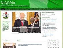 Tablet Screenshot of nigeriaembassyusa.org
